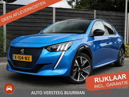 Peugeot e-208 GT Pack 50 kWh 136PK Navigatie, Alcantara Leder, Achteruitrijcamera, Keyless, Panoramadak, Parkeersensoren Voor & Achter