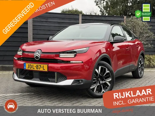 Citroën ë-C4 Business 54 kWh 156pk Extended Range Automaat Incl. Batterijtest, Navigatie, Achteruitrijcamera, Parkeersensoren, Keyless, Stoelverwarming