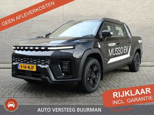 KGM Musso EV Blackline 80.6 kWh 4WD Elektr. stoelen, Elektr. schuif/kanteldak, Achteruitrijcamera, CruiseControl, Keyless Entry/Start, 1800kg trekgewicht!