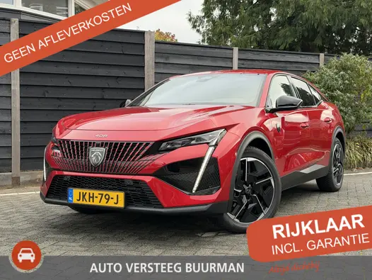 Peugeot 408 GT 1.6 HYbrid 180PK EAT8 Automaat Navigatie, Rondomzichtcamera, Leder, Stoel & Stuurwielverwarming, Elektrische Kofferklep, Apple Carplay, Android Auto