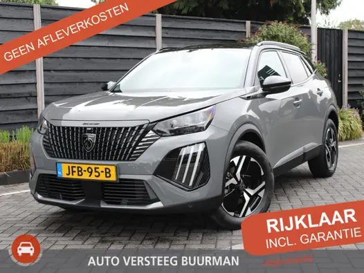 Peugeot 2008 GT 1.2 Hybrid 136PK e-DCS6 Automaat Navigatie, Camera 360, Pano-Opendak, Adaptieve Cruise Control, Lichtmetalen velgen, Zwart dak