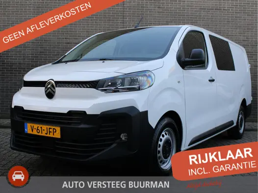 Citroën Jumpy 2.0 BlueHDI 145PK EAT8 Automaat L3 Dubbele Cabine Cruise & Climate control, Navigatie, Radio/DAB, Bluetooth, Pack City Plus