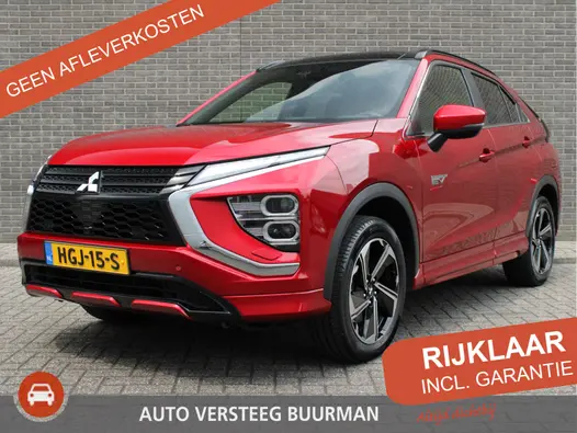 Mitsubishi Eclipse Cross 2.4 PHEV Instyle Nu met gratis trekhaak! Automaat, Lederen bekleding, Applecarpl./Andr. Auto Trekgewicht 1.500 KG.