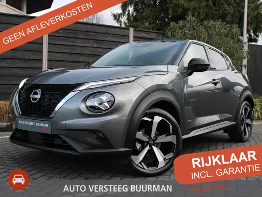 Nissan Juke Tekna 1.6 Hybrid 143PK Automaat Navigatie, Leder, Bose, Rondomzichtcamera, Keyless, Stoel, Stuur & Voorruitverwarming, Apple Carplay, Android Auto