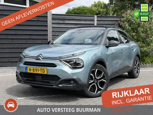 Citroën ë-C4 Shine 50 kWh 136PK Automaat Navigatie, Rondomzichtcamera, Keyless, Panoramadak, Stoel & Stuurwielverwarming, Head-up Display