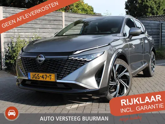 Nissan QASHQAI Tekna Plus 1.3 MHEV 158PK Xtronic Automaat Lederen bekleding, Stoel-Stuur en voorruitverwarming, Electrisch bedienbare achterklep, 20 inch Lichtmetalen velgen, Camera rondom zicht