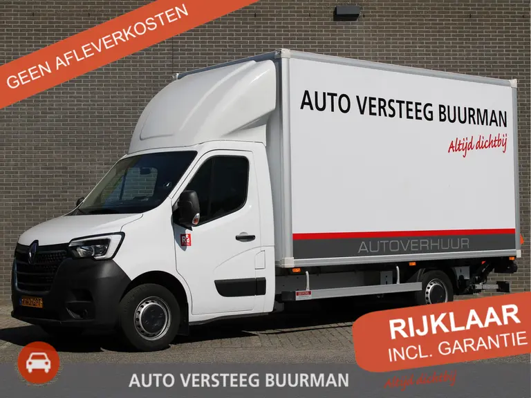 Renault Master Bakwagen + laadklep T35 2.3 dCi 165PK Achteruitrijcamera, Airco, BlueTooth, Cruise control, DHollandia Bakopbouw met laadklep afbeelding 1