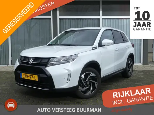 Suzuki Vitara 1.5 Hybrid Style Automaat Panorama dak, Pearl White, Carplay, Android Auto, Navi, Camera, adaptive Cruise