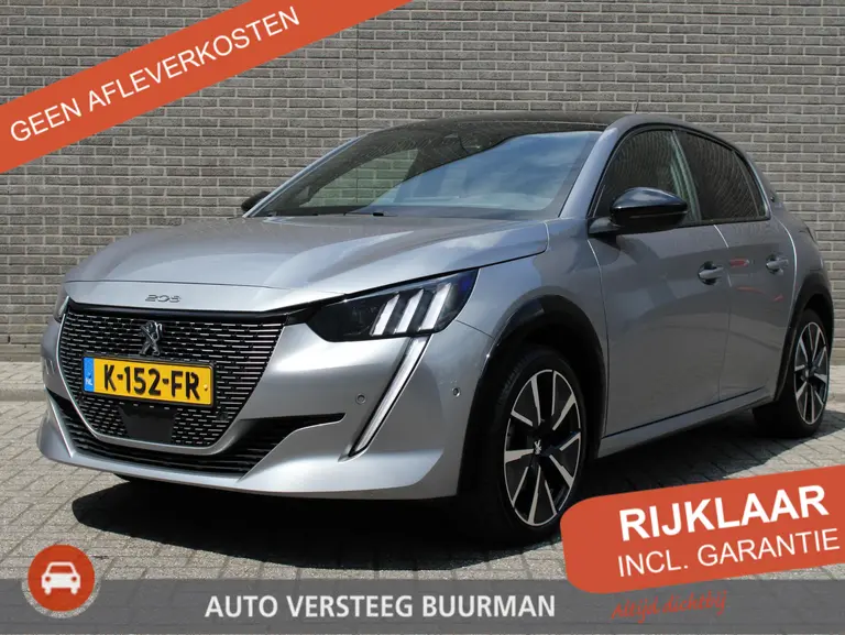 Peugeot e-208 EV GT 350 50 kWh Inclusief batterijtest Panoramadak, Navigatie, Cruise/Climate control, Apple carplay/Android auto, afbeelding 1