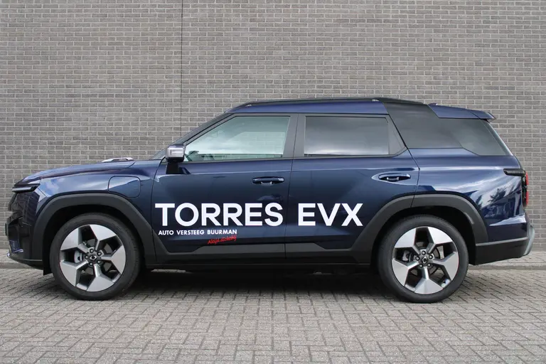 KGM Torres EVX Titanium 73.4 kWh 207pk, Dandy Blue, 20"inch LM velgen, Trekhaak Trekgewicht 1.500 KG. 7 jaar garantie! afbeelding 2